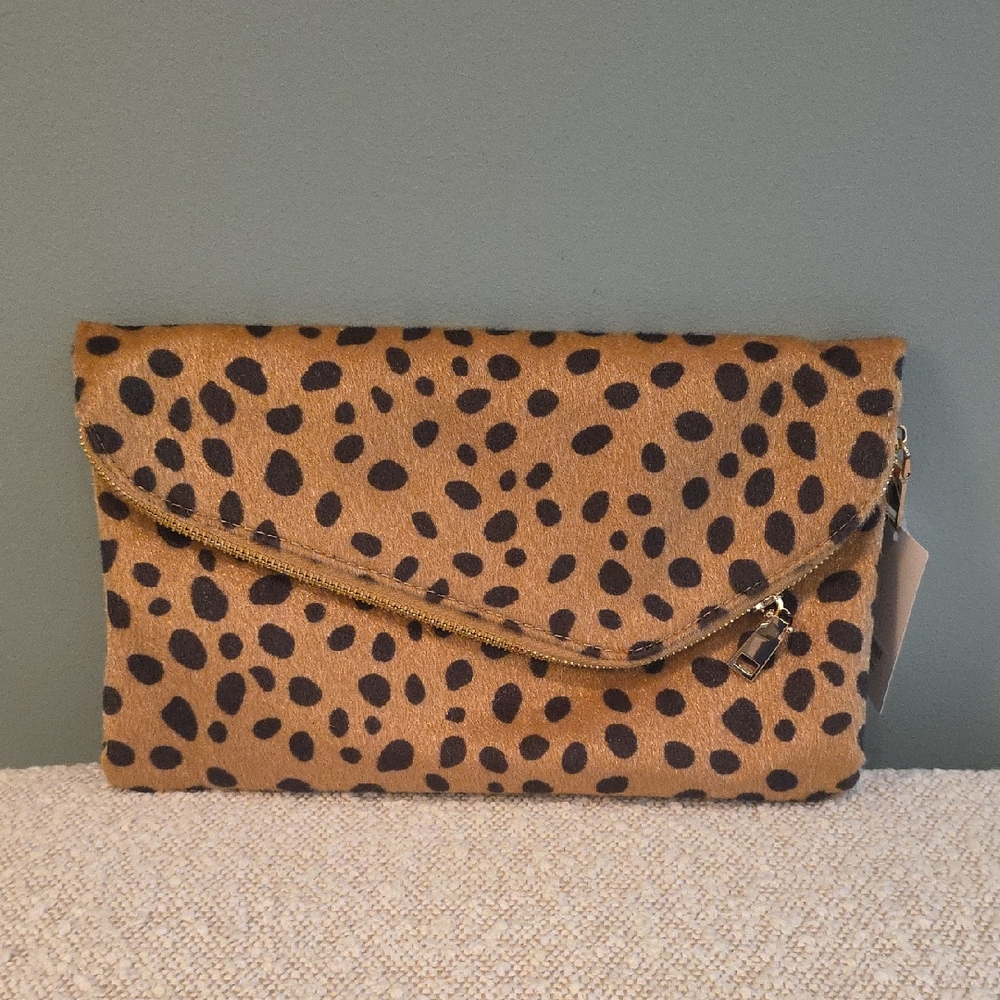 Leopard Print Clutch Bag
